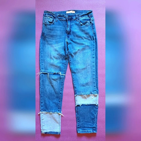 🍒 Nature Denim Jeans style Estilo High Rise Waist Distressed - Picture 1 of 7